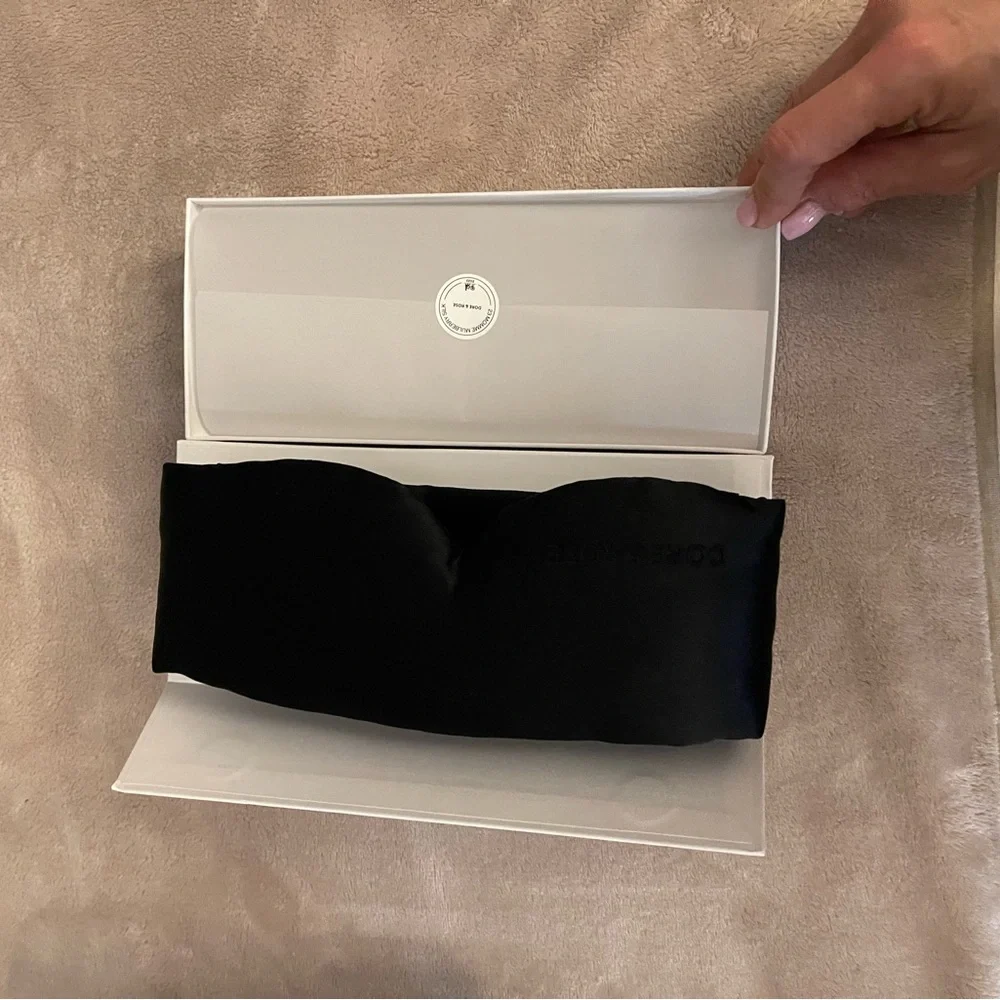 Chic Black Satin Face Mask